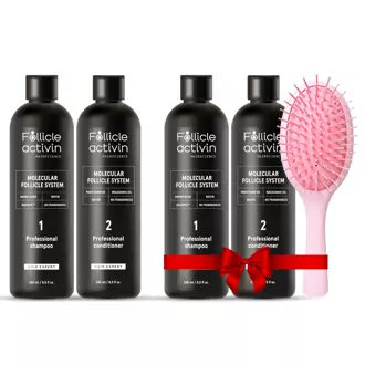 Follicle Activin PRO rinkinys regeneruojantis plaukų augimą ir apimtį + dovana (papildomas rinkinys)